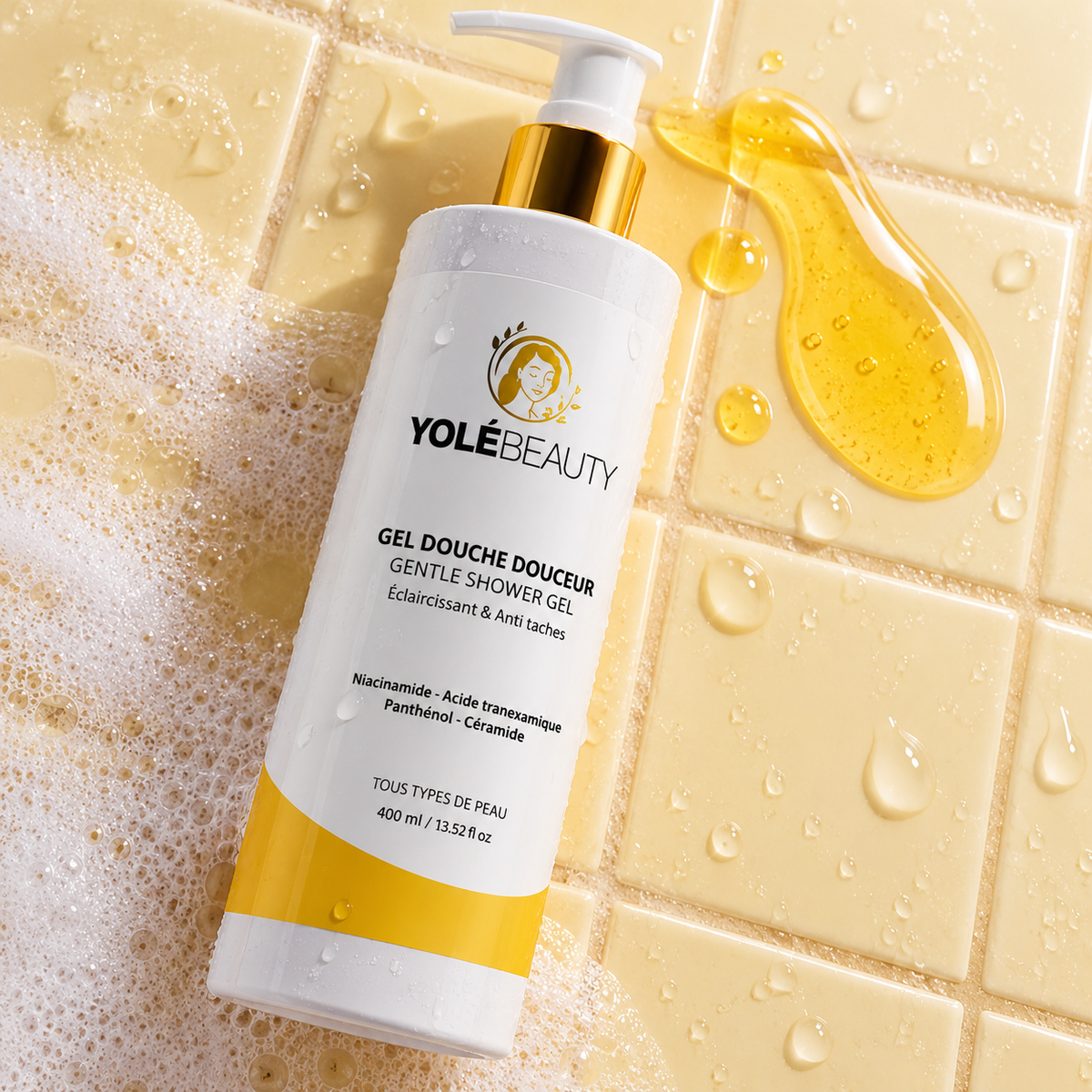 gel douche éclaircissnt anti taches
