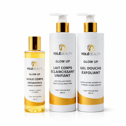 Pack lait corps éclaircissant unifiant hydratant 