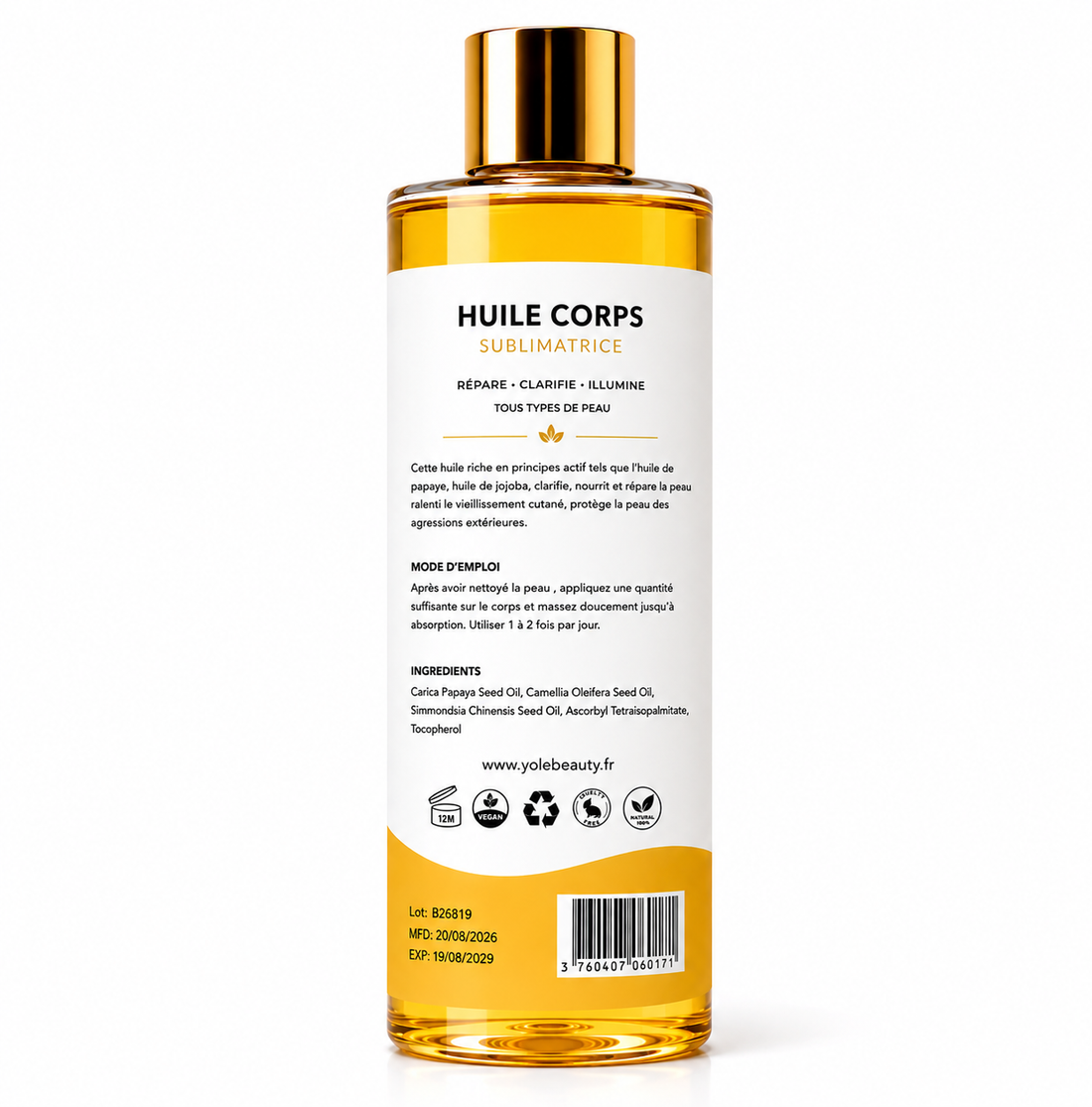 huile corps sublimatrice 