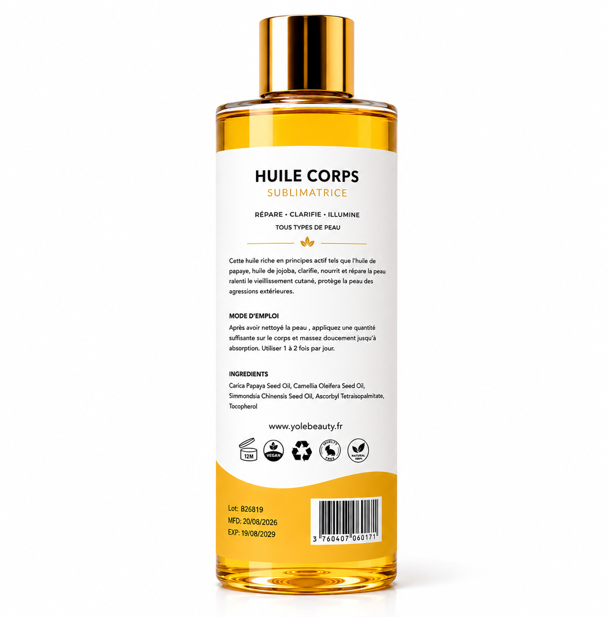 huile corps sublimatrice 